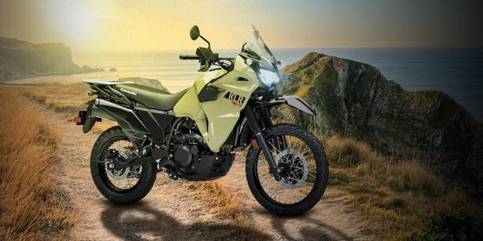 2022-Kawasaki-KLR-650-Parked-By-Coastline